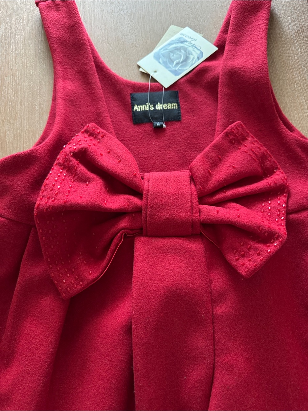 Red Bow-Front Dress - Picture 4 of 6